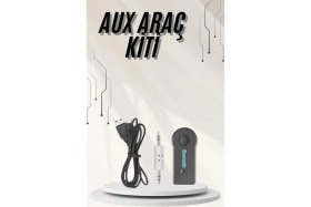 Resim TE Dükkan Buğz Yeni Nesil Bluetooth Aux Araç Kiti Siyah Tv Tablet Telefon Araç Araba 