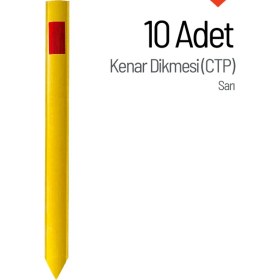 Resim İleri Trafik 10'lu Kenar Dikmesi Seti (Ctp) Sarı 