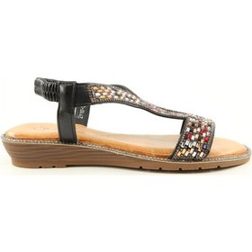 Resim Guja 25y187-3 Ortopedik Siyah Kadın Sandalet Siyah 