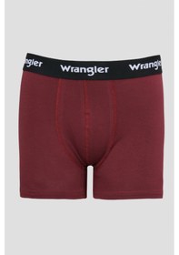 Resim Wrangler Jackhammer Regular Fit Mavi Bordo Gri Melanj Logolu 3'lü Boxer Paketi W222588900 Çok Renkli 
