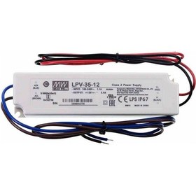 Resim Meanwell Lpv-35-12 35w 12v 3a Sabit Voltaj Led Driver İp67 