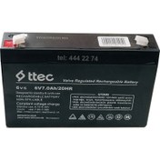 Resim Ttec 6v 7ah 20hr Bakımsız Kuru Akü (05 / 2019 Üretim) 