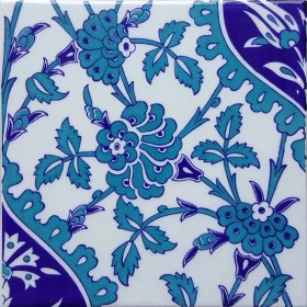 Resim Can Seramik 20*20 Cm Cç42 Iznik Çini Karo 5' Li 1 Paket 