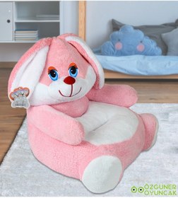 Resim Özgüner Oyuncak Tavşan Pelüş Bebek Çocuk Koltuğu 