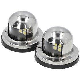 Resim Springsun 12vdc Ip66 Su Geçirmez 304 Paslanmaz Çelik Kafalı 112.5 Led Deniz Navigasyon Işıkları 2 Adet 