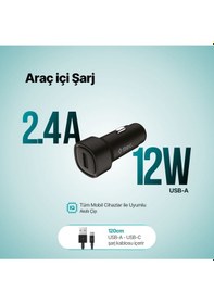 Resim Ttec 2cks30cs Smartcharger 2.4a Araç Şarj Aleti + Usb-c Kablo 1 Adet 