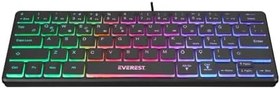 Resim Everest KB-73M MINICO USB Rainbow Aydınlatmalı Q Klavye Slim 