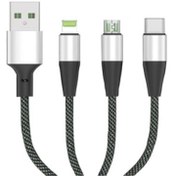 Resim Power Bank Sarj Kablosu Type-C, Micro Usb, Lighting 3 Lü Başlık 