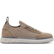 Resim Erkek Vizon Kalın Tabanlı Bağcıklı Kumaş Sneaker Derimod