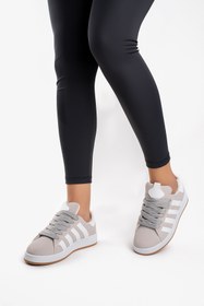 Resim Blyss Kadın Günlük Taş Gri Süet Spor Ayakkabı Sneaker 