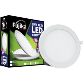 Resim Fujika 18W Sıva Altı Yuvarlak Panel LED Armatür Beyaz 