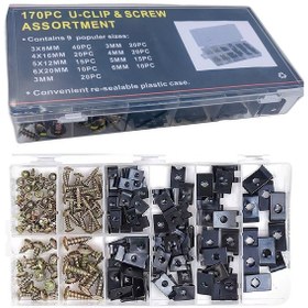 Resim Yate10 170 Adet Otomobil Vidalı Klips Seti Kutulu 