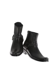 Resim bayscarpa man Siyah Hakiki Deri Çoban Kovboy Bot 