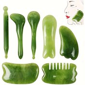 Resim 1 set/7 parça Gua Sha Masaj Aracı, 7'si 1 arada Gua Sha Kazıma Araçları Kiti Yüz Göz Vücut Bacak Sırt Güzellik & Rahatlama, Erkekler ve Kadınlar için Hediye 