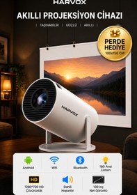 Resim SEYUWATCH Taşınabilir 130" inç Yansıtma Sinema Projeksiyon Cihazı Ev Sineması Dahili Android Perde Hediyeli 