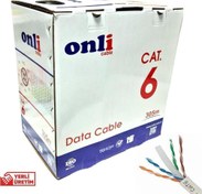 Resim 305Mt 24AWG UTP CAT6 Network Kablosu Gri Onli