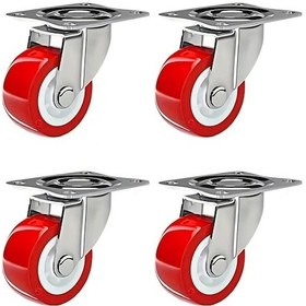 Resim Dashanshop 4 Adet Dönen Tekerlek Frenli Ve Frensiz Yüksek Dayanımlı Universal Mobilya Tekerlekleri 