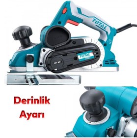 Resim Total Elektrikli 1050 W Planya Planer TL1108236 Derinlik Tahta Pahlama Ahşap Şekillendirici 