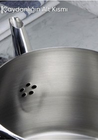 Resim Regno Çaydanlık Seti - 304 Paslanmaz Çelik Çaydanlık Takımı - 4.5+2.5 L Gümüş 