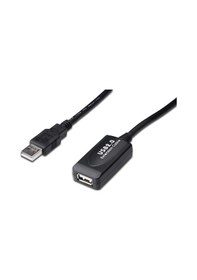 Resim Digitus Usb 2.0 Repeater / Uzatma Kablosu, Usb A Erkek / A Dişi, 20 Metre&lt Br&gt Digitus Usb 2.0 Repeater Cable, 20m-18533 
