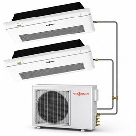 Resim Viessmann Multi OFAA100MFA053 18 Dış + 2 İç Ünite 9000 + 12000 Btu Tek Yön Kaset Tipi Klima 