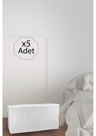 Resim 5 Adet Mega Boy Tela Kumaş Yorgan Yastık Kıyafet Hurcu 80x60x40 C Lila 