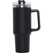 Resim Shun Shop Leopar Baskı Büyük Kapasite 304 Paslanmaz Çelik Saman Vakum Kupası 40OZ T -Araba Kupası (Yurt Dışından) 