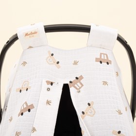 Resim Puset Örtüsü - Tek Taraflı - Kahverengi Arabalar 