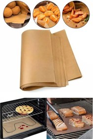 Resim Roll-Up Ağartılmamış Doğal Kesimli Fırın Pişirme Kızartma Kağıdı - 42x37 Cm. - 16 Yaprak -3 Kutu 