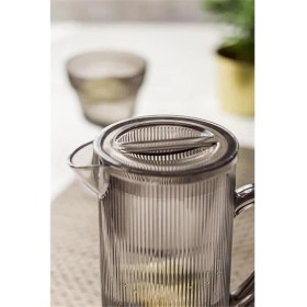 Resim AyrStore Arkilik Barok 1,5 Lt Füme Sürahi (Buzdolabı Kapak Rafına Sığar) 