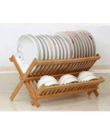Resim Bambu Bulaşık Sepeti ve Tabaklık, 42 Cm, Şık ve Dayanıklı Tasarım 
