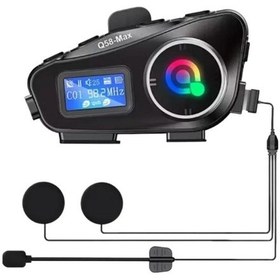 Resim Sanec Q58 Motorsikletler İçin Fener Özellikli Sd Kart Bölümlü Lcd Ekranlı Kablosuz Bluetooth Kulaklıklı Suya Dayanıklı Kask Kulaklığı 