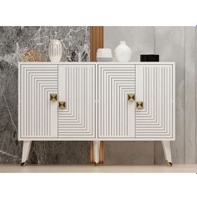 Resim Mire Konsol Tv Sehpası Tv Ünitesi Modern Tasarım-beyaz 