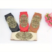 Resim Kadınların Retro Esinli Elastik Esnek Kemerli - Partiler, Düğünler ve Rahat Giyim için Rahat Kemerli | Vintage Elastik Kemer | Elbise Kemerli 