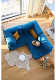 Resim Good Night Kanyon Yeni Nesil Çok Amaçlı Köşe Koltuk 1 Ürün 5 Modül Indigo Mavi 