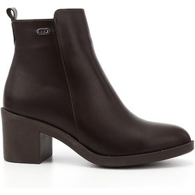 Resim Gönderi R Kahverengi Fermuarlı Kalın Topuklu Bot kahverengi 