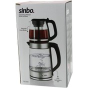 Resim Go İthalat CAM ELEKTRİKLİ ÇAY SETİ ÇAYCI 2LT+1.2LT 1500W MAVİ LEDLİ 360 DERECE ÇELİK SÜZGEÇ KROM KAPLAMA (5273) 