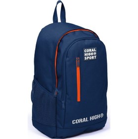 Resim Coral High Sport Lacivert Üç Bölmeli Usb Şarjlı Kulaklık Çıkışlı Sırt Çantası 23232 Lacivert 