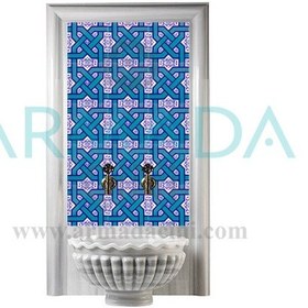 Resim Armada Çini 60X100 CM Ac 6 Selçuklu Serigraf Türk Hamamı Pano 