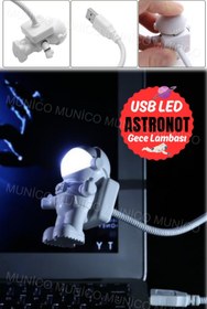 Resim Genel Markalar Astronot Gece Lambası Led Süsler Boynu Masa Lambası Başucu Lamba Klavye Led Gece Lambası Kitap Işığı 