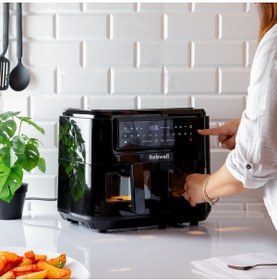 Resim Robwell Se12 2in1 Çift Cam Kapaklı 4.5 4.5 Dijital 9 Litre air Fryer 