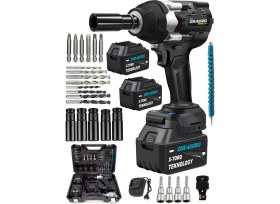 Resim Dragro Alman Brushless 450 Nm Kademeli Yüksek Torklu Somun Bijon Sökme Akülü Vidalama Kömürsüz Motor 