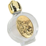 Resim Ximistore9 Mini Kutsal Su Flası - Cam Malzeme, Altın Kapaklı, Michael Melek Desenli, Leakproof, Taşınabilir, Hediye İçin Uygun 0.5 Fl Oz 