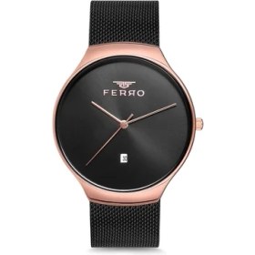 Resim Ferro Siyah Hasır Kordon Erkek Kol Saati F1989C-941-R F1989C-941-R 