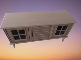 Resim Tv Sehpası Windovs Nakış Model Kayın Torna TORNA RETRO Ayak HAM Renk 125 cm El Yapımı 