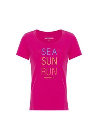 Resim Merrell Motto F Tee Kadın T-shırt Pembe Pembe 