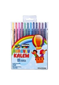 Resim Nova Color Nc2122 Burgulu Mum Boya Kalemi 12 Renk 