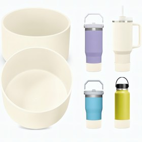 Resim Kupa Tabanı 2 Adet, Silikon Alt Kılıf Macera Serisi 40oz 30oz IceFlow Serisi 20oz 30oz Su Şişeleri ve Hydroflask İzoleli Bardaklar 12-24oz için Uygun, Bardak Aksesuarları, Çizilmeye ve Gürültüye Karşı Koruma 