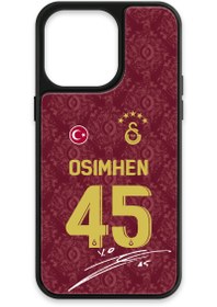 Resim Galatasaray Victor Osimhen 3. Forma İmzalı Cam Telefon Kılıfı - iPhone 15 Pro Max 