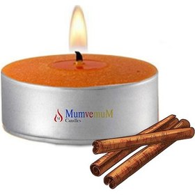 Resim 20 Li Tarçın Kokulu Kahve Rengi Tealight Mum Kahverengi 